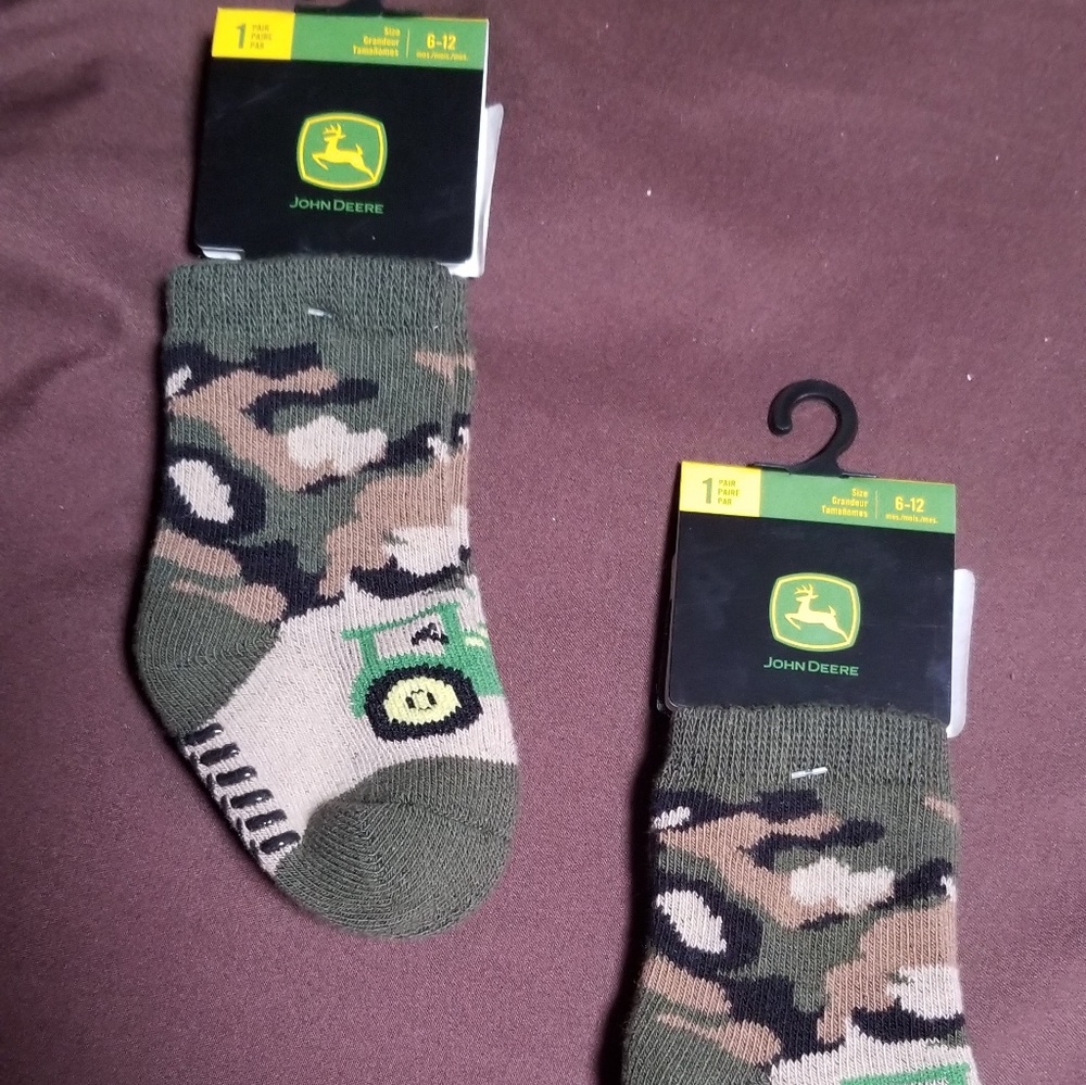 John deer infant socks